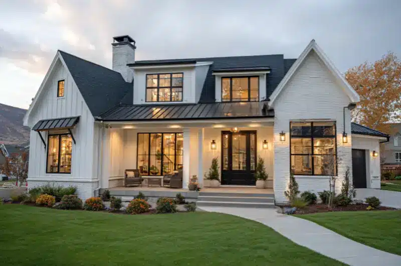 Beautifully designed home interior showing modern furniture and warm lighting